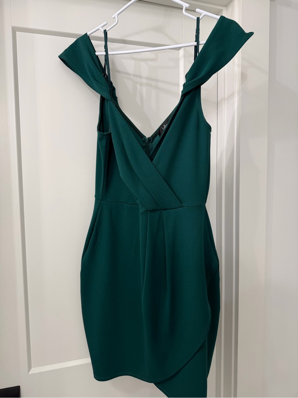 Lulu's Teal One-Shoulder Cocktail Dress
